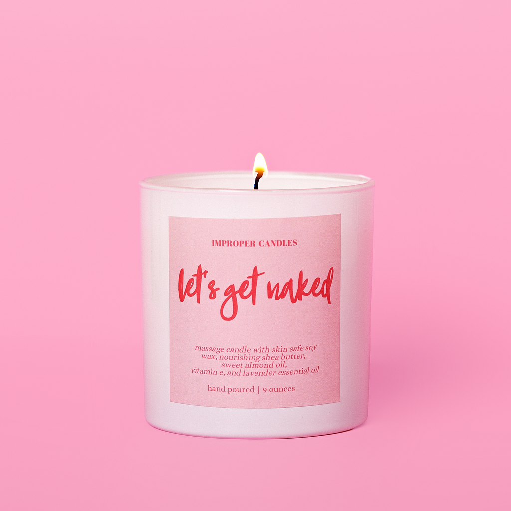 Let's Get Naked Massage Candle – Improper Candles