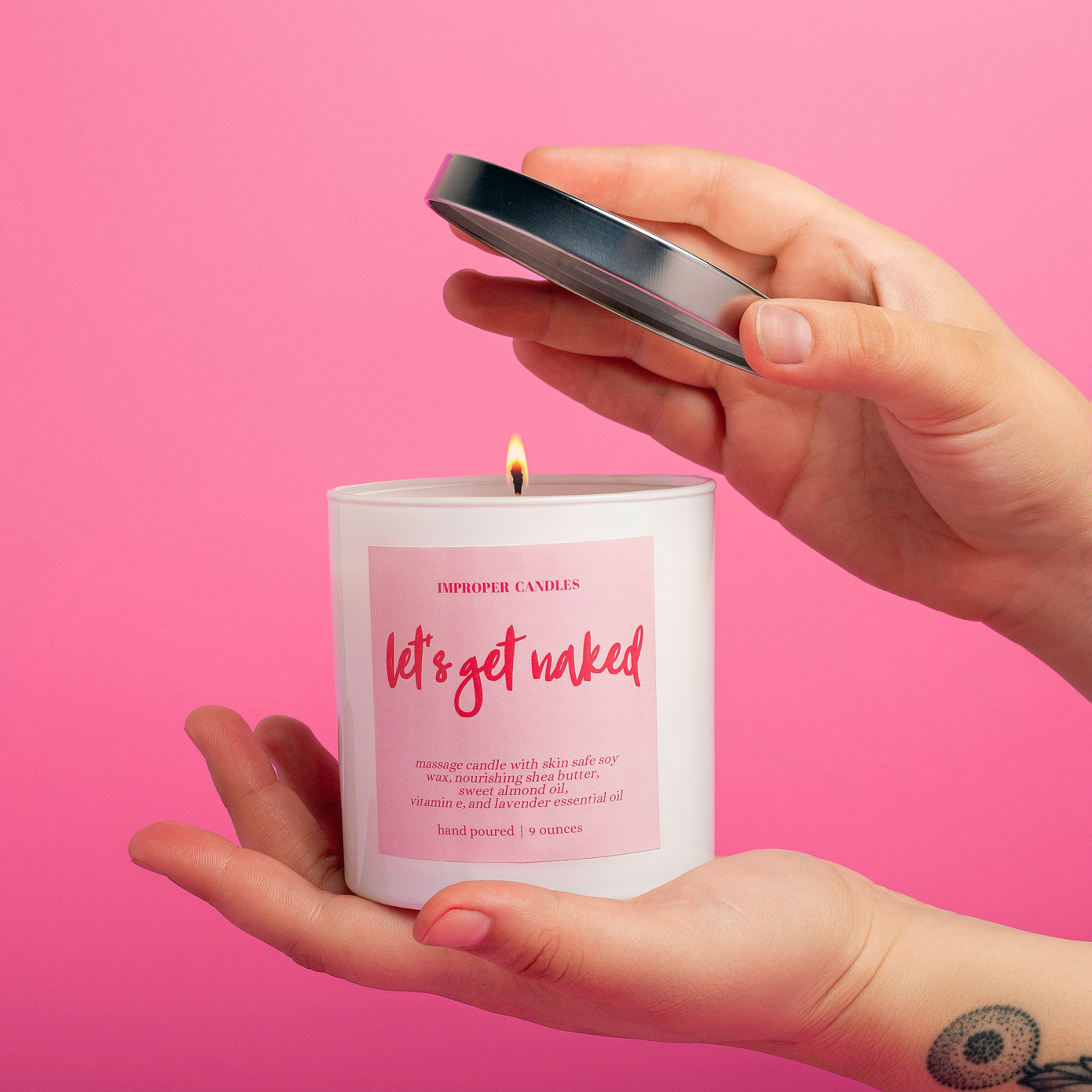 Let's Get Naked Massage Candle – Improper Candles