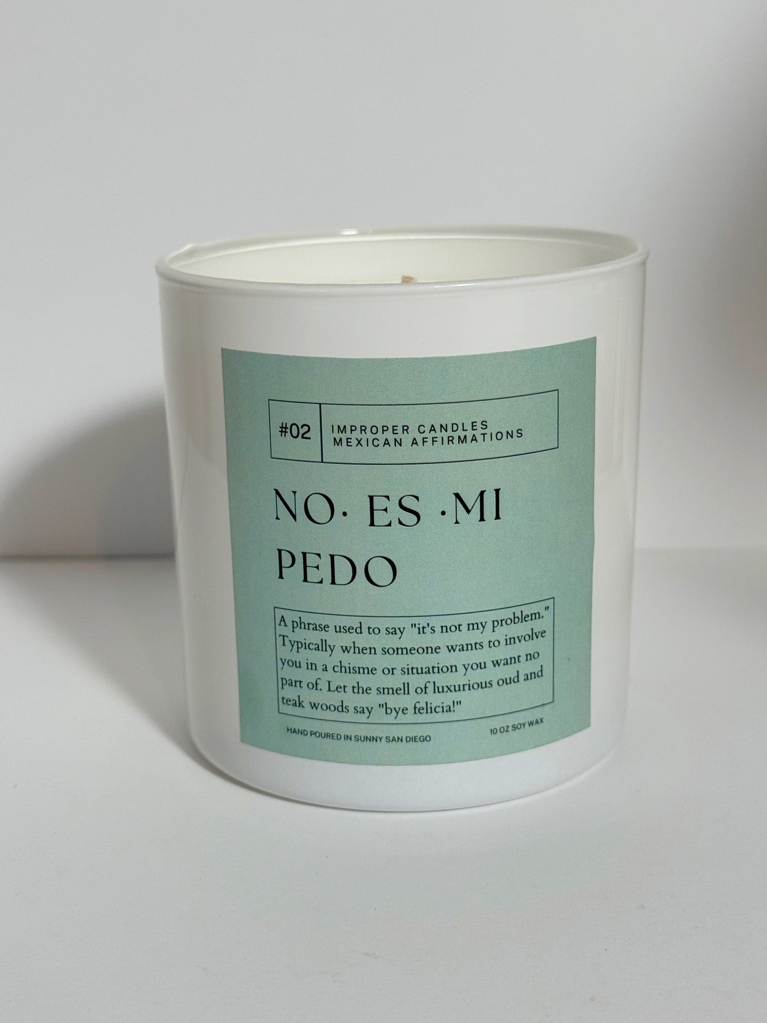 Spanglish Candle Collection – Me Vale Madre, No Es Mi Pedo, A La Chingada – Funny Mexican Affirmation Soy Candles