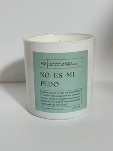Spanglish Candle Collection – Me Vale Madre, No Es Mi Pedo, A La Chingada – Funny Mexican Affirmation Soy Candles